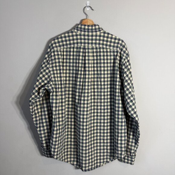 Ralph Lauren Jeans Co Plaid Flannel Button Down Shirt Mens Large Tan Preppy Soft - Picture 3 of 13